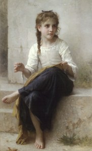 W.A. Bouguereau - Jovem Menina a Costurar